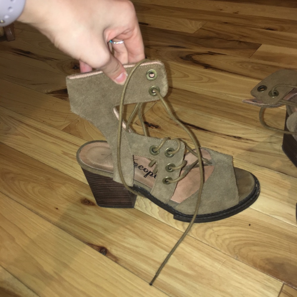 Free People Strappy lace up heel